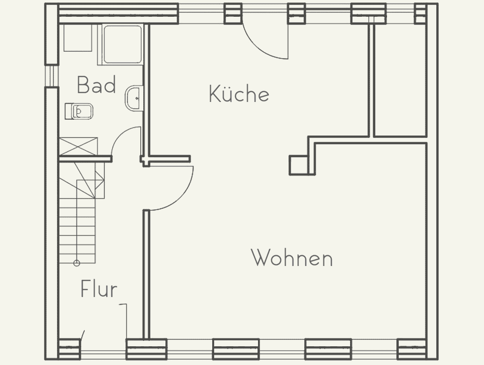 EG Grundriss Ferienhaus Westertilli 8 auf Pellworm 